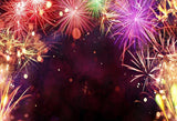 Fireworks Colorful Bokeh Xmas Happy New Year Photo Backdrop LV-719