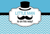 Baby Shower Little Man Boy Prince Photo Backdrop LV-726