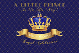 Baby Shower Royal Celebration Prince Photo Booth Backdrop LV-756