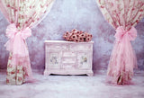 Curtain Grey Wall Backdrops for Baby Photography LV-793