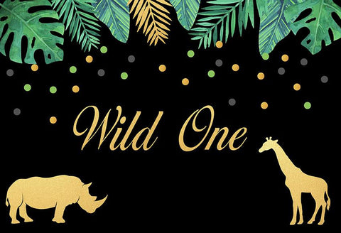 Safari Wild One 1st Birthday Photography Backdrop LV-928