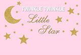 Pink Twinkle Little Star Backdrop for Girl Birthday Baby Shower Photography LV-950