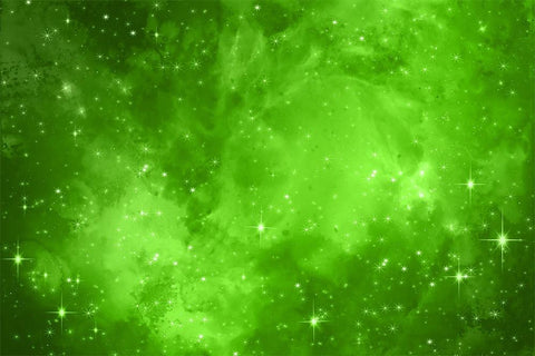 Green Shade Galaxy Space Background Glitter Photography Backdrop