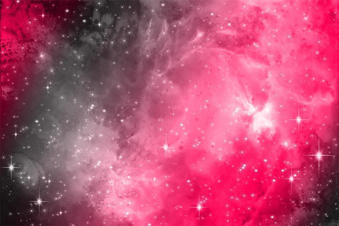 Red Pink Black Galaxy Stars Space Photography Backdrop