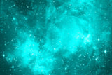 Aqua Shade Galaxy Space  Stars Photo Backdrop