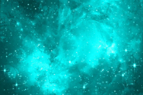 Aqua Shade Galaxy Space  Stars Photo Backdrop