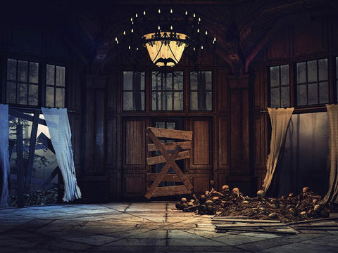 Fondo del Festival Fondo de Terrible Ruinas Habitación de Madera DBD-H19052